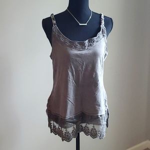 Venus Gray sequin detailed tank top size Medium